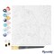 Figured'Art Mini Paint by Numbers Kit for Adults with Frame Tropical Parrot Small format 8"x8" - Craft Art Painting DIY Canvas Already Stretched on a Wooden Frame